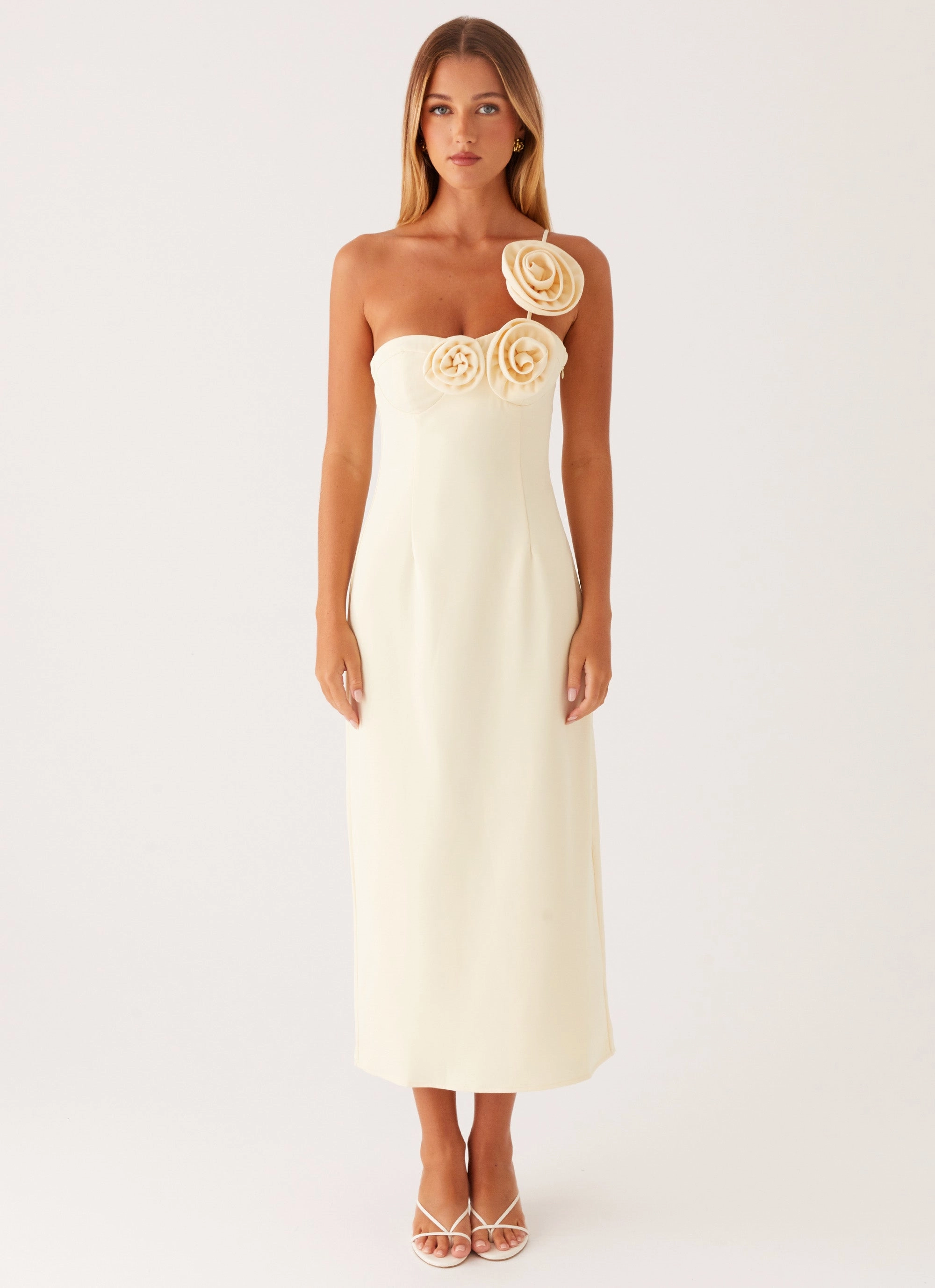 Light Attitude Sweetpea Midi Dress - Yellow