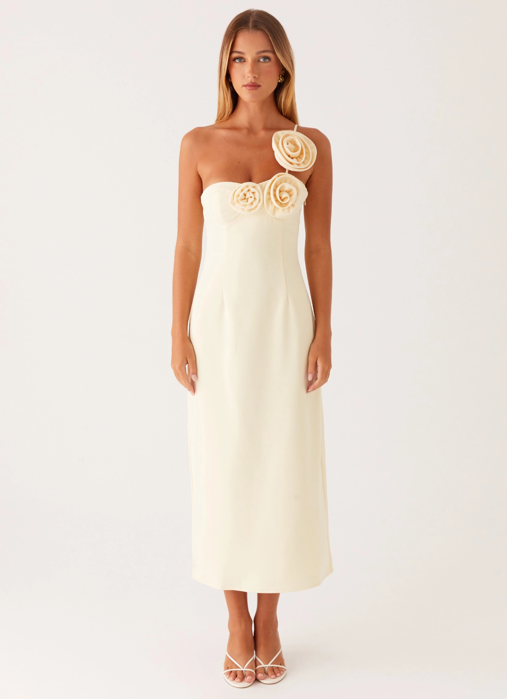 Sweetpea Midi Dress - Yellow Elegant Comfort Bright Accent