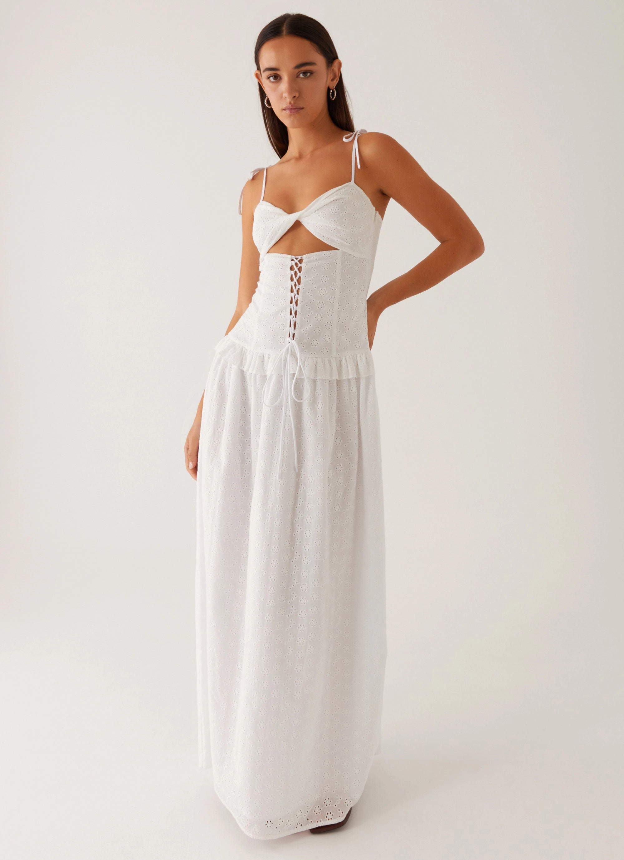 Tailored Comfort Movement Ready Reveria Twist Maxi Dress - Ivory