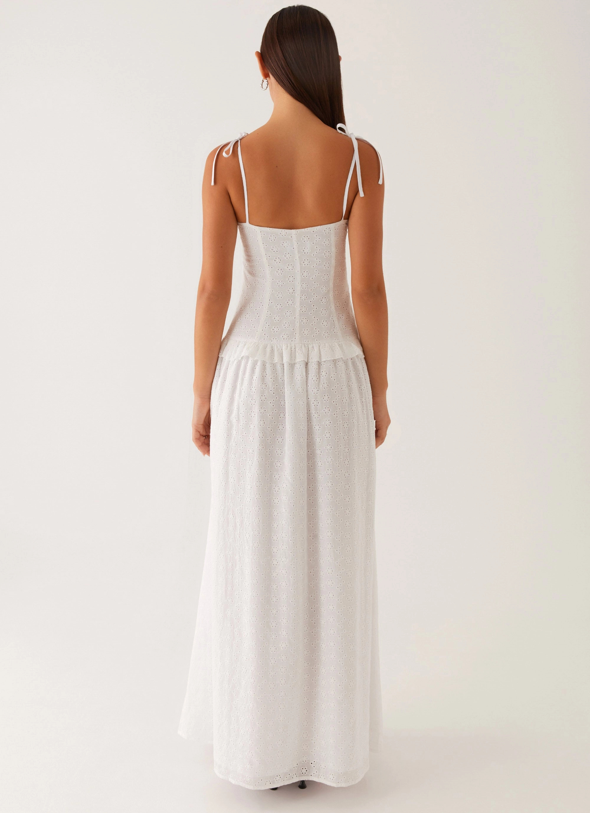 Blue Sky Cozy Texture Reveria Twist Maxi Dress - Ivory