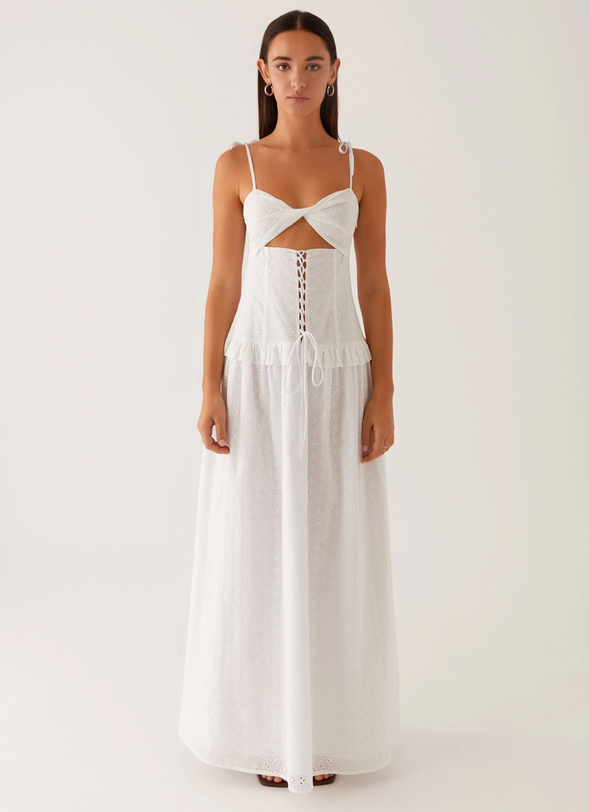 Lounge Comfort Resort-Wear Reveria Twist Maxi Dress - Ivory
