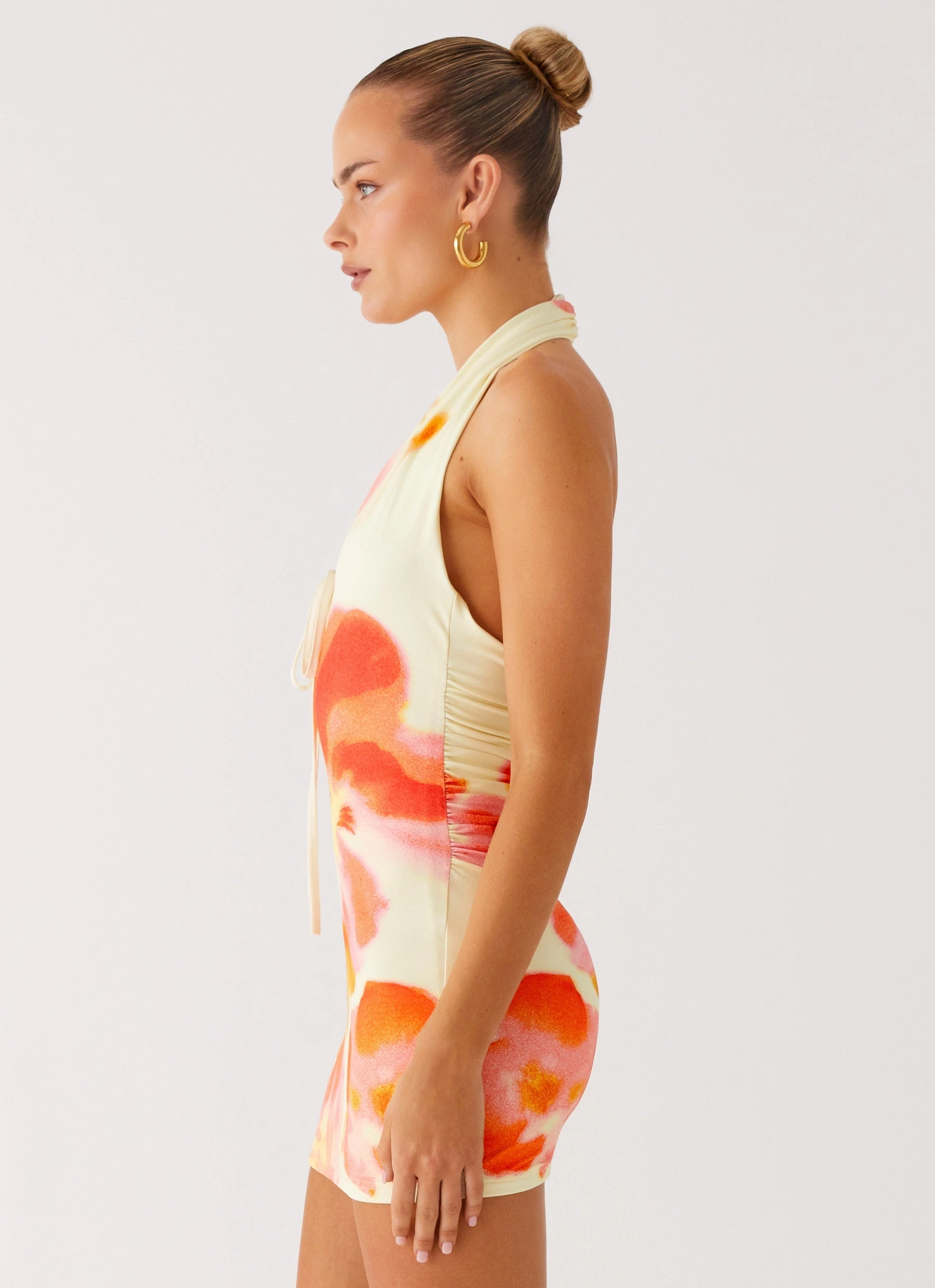 Buckle-Detail Know You Better Mini Dress - Mimosa Blossom