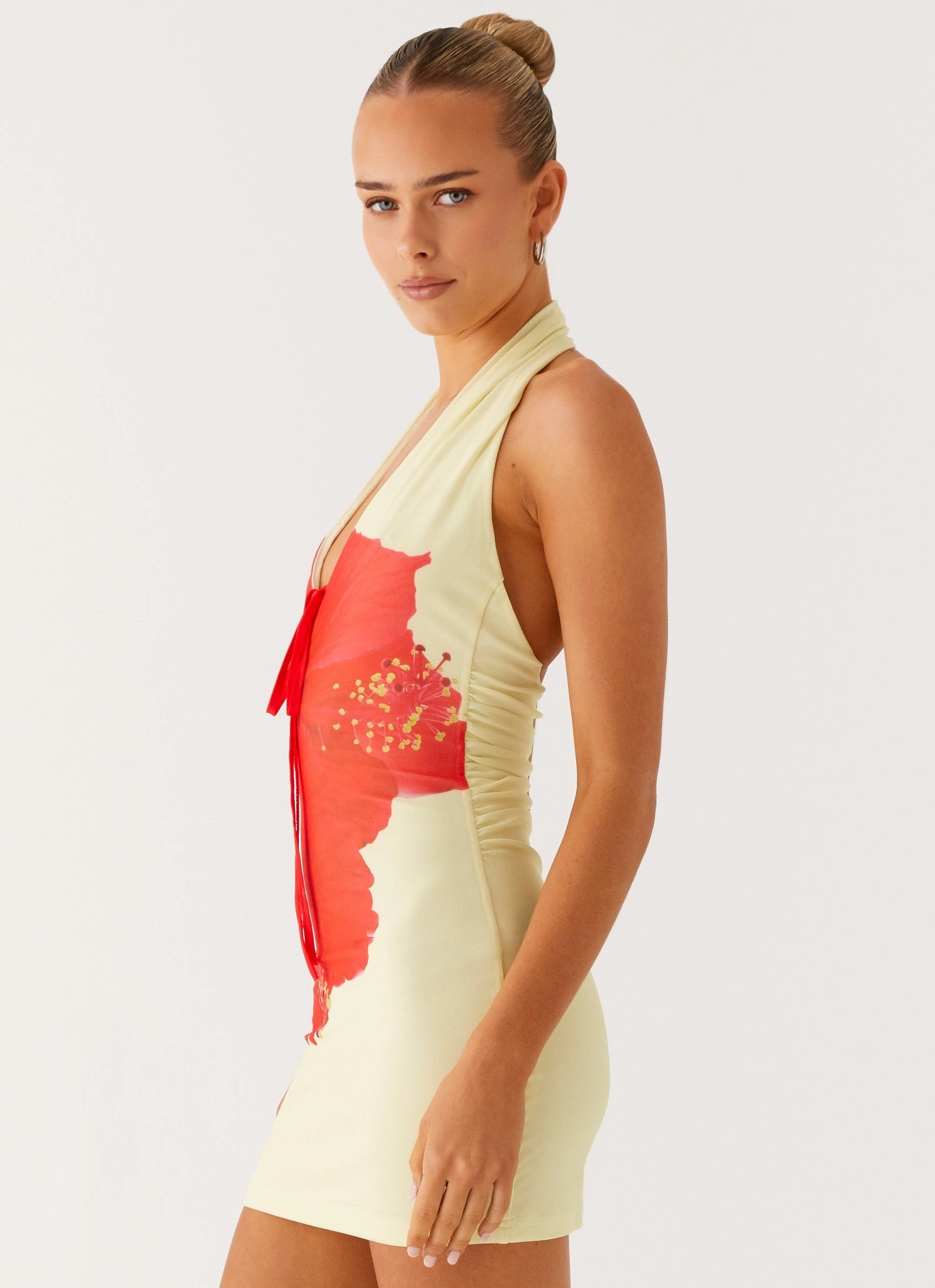 Know You Better Mini Dress - Scarlet Floral Happy Fit