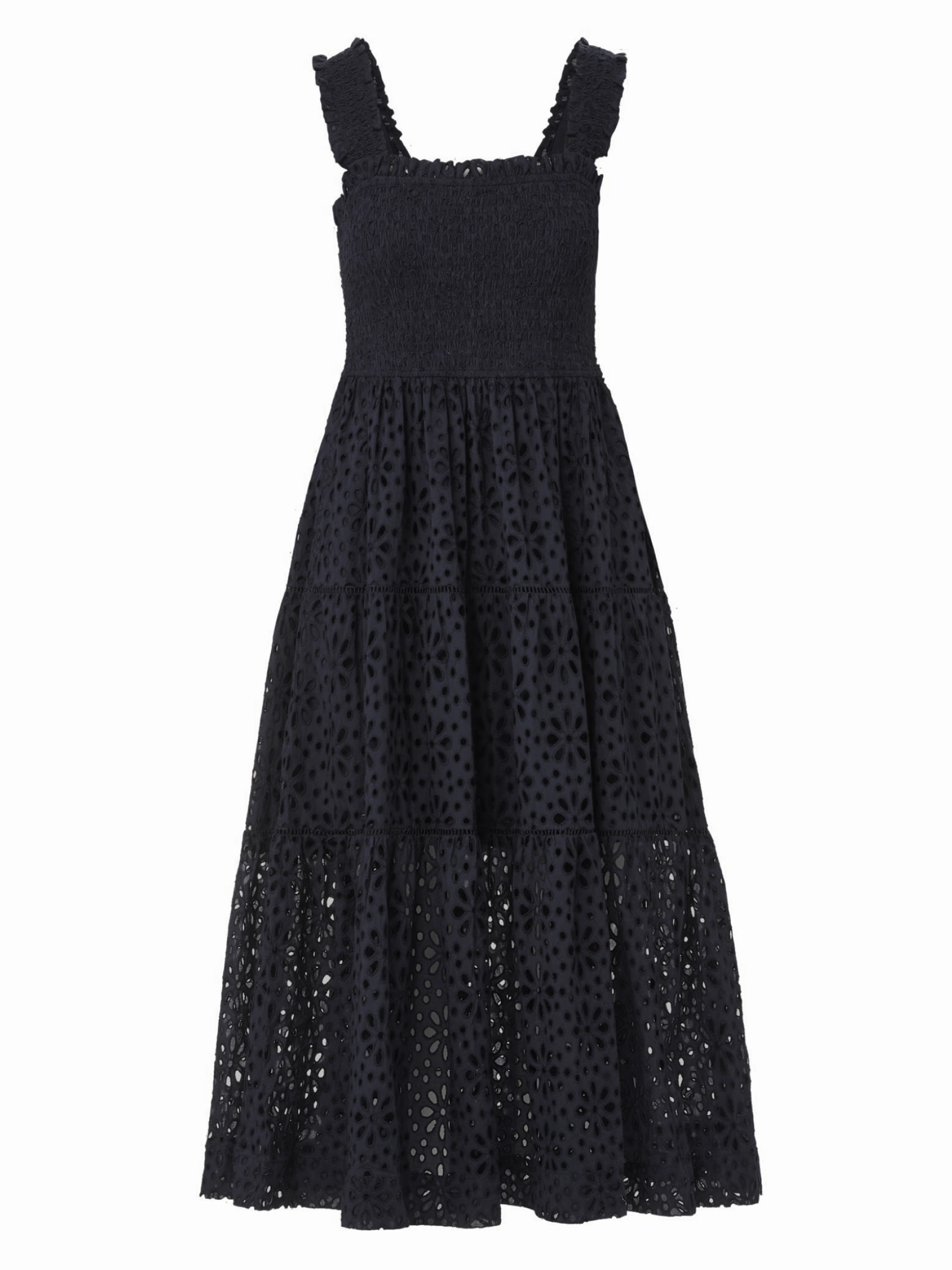 Capsule-Wardrobe Kristen Dress Black Seaside Eyelet