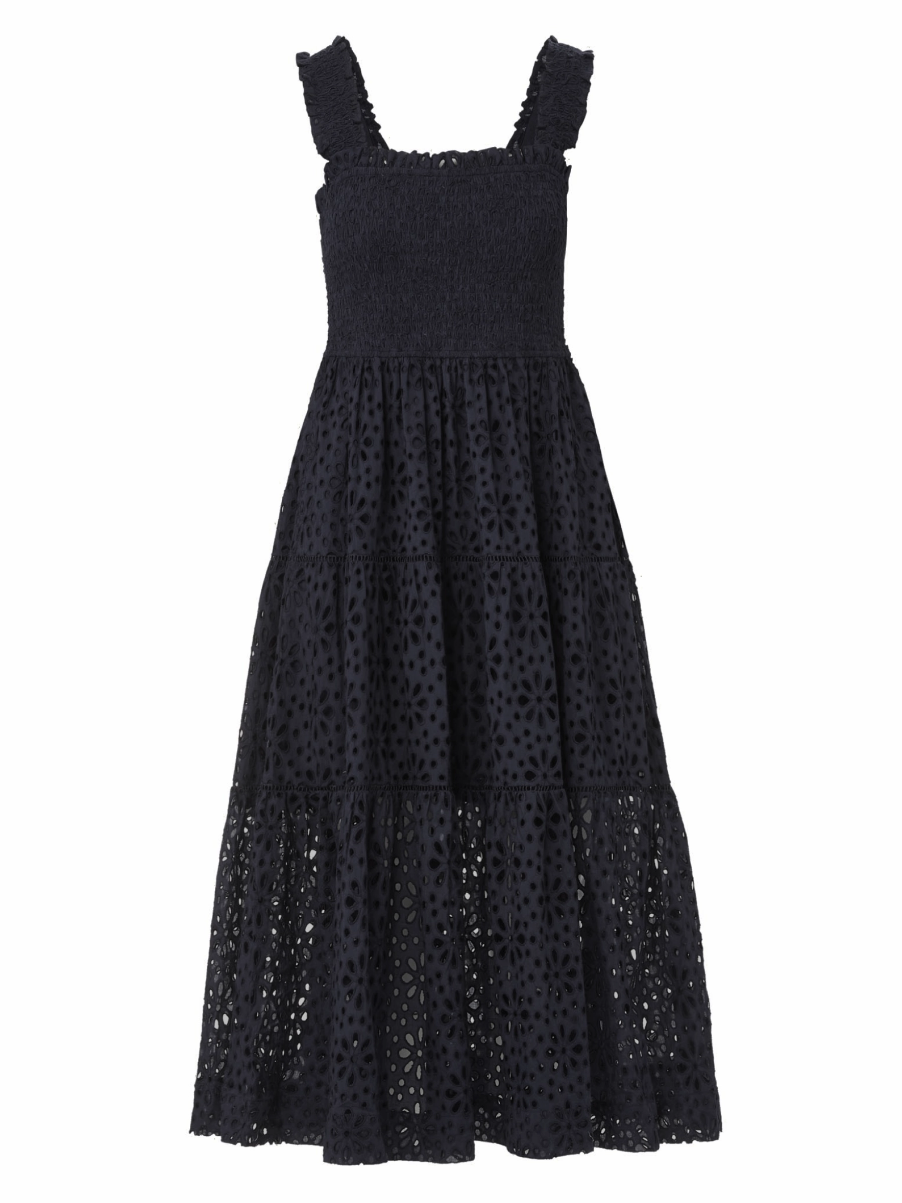 Kristen Dress Black Seaside Eyelet Calm Touch