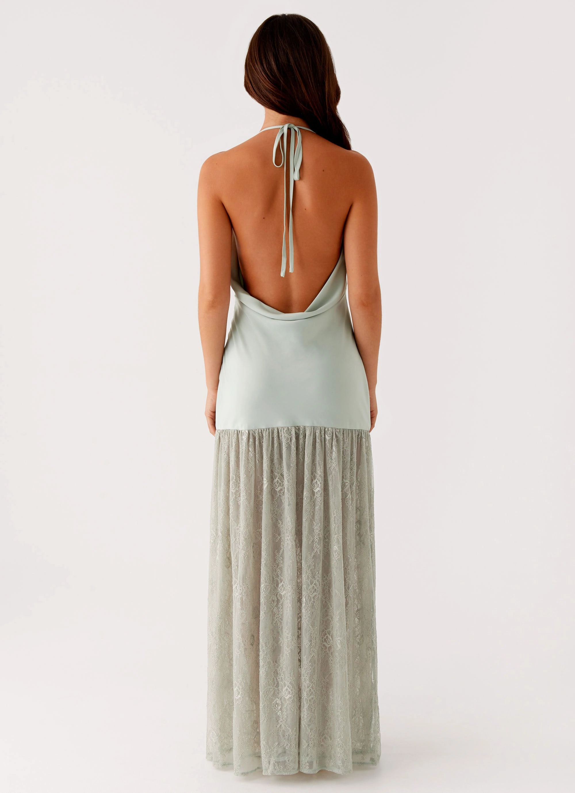 Cozy Style Beaded-Sleeve Kylie Maxi Dress - Sage