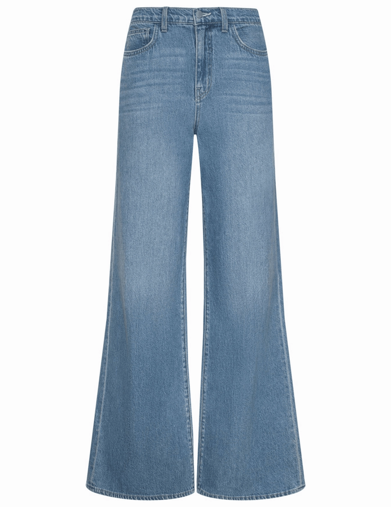 Calm Aesthetic Total Fit L'AGENCE Alicent High Rise Wide Leg Crop Jeans in Caster
