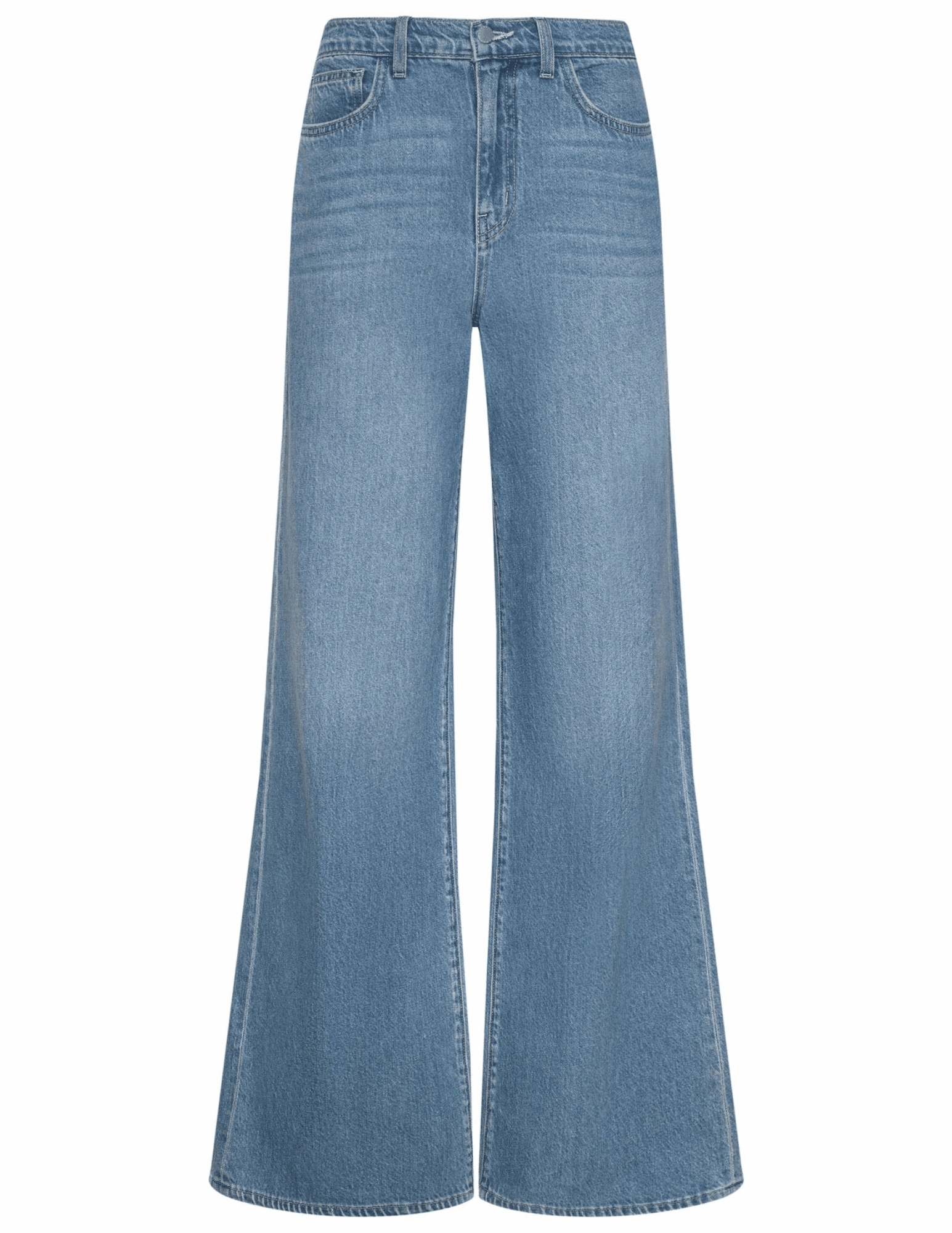 L'AGENCE Alicent High Rise Wide Leg Crop Jeans in Caster Practical Style Breathable Weave Fabric
