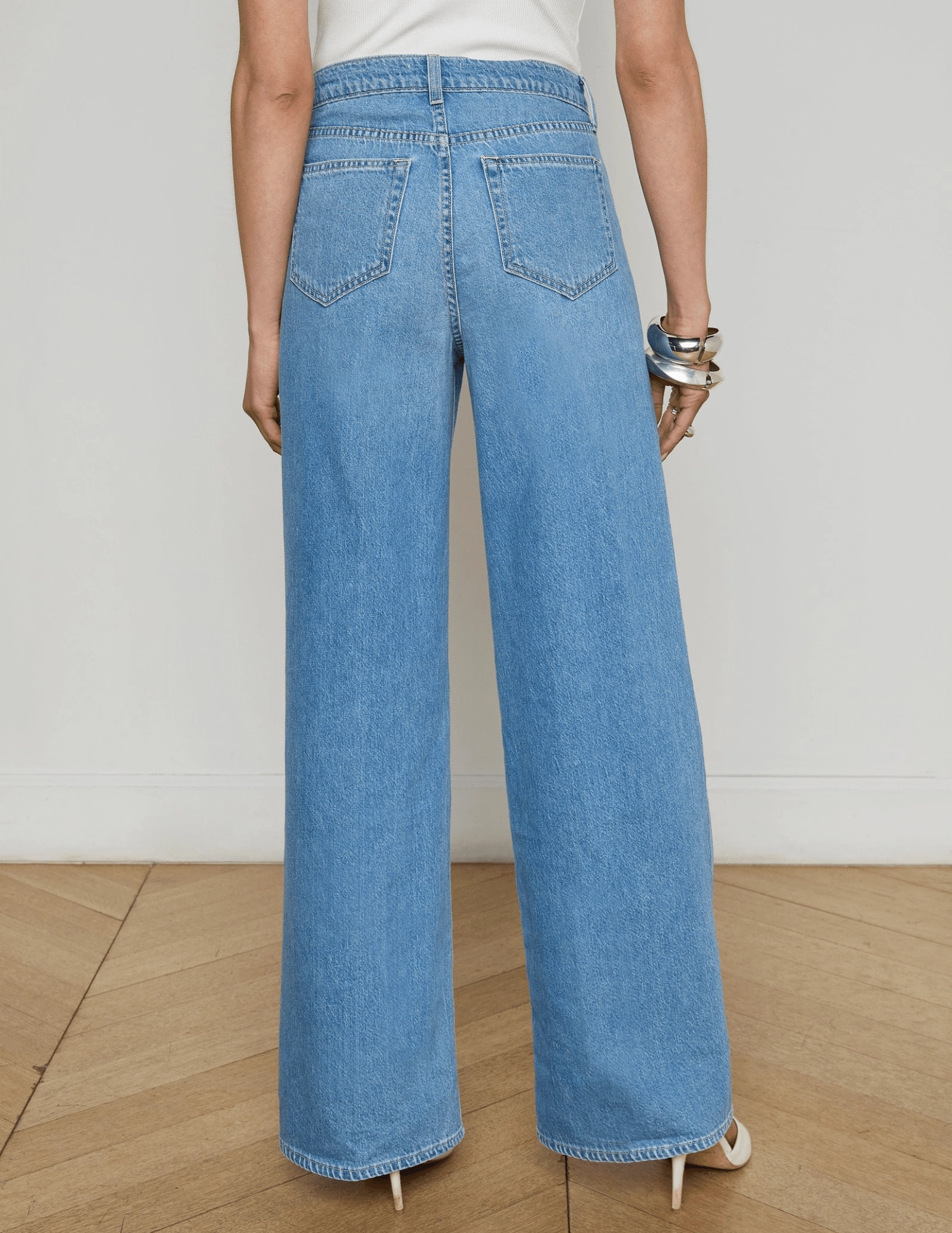 Bold Design L'AGENCE Alicent High Rise Wide Leg Crop Jeans in Caster