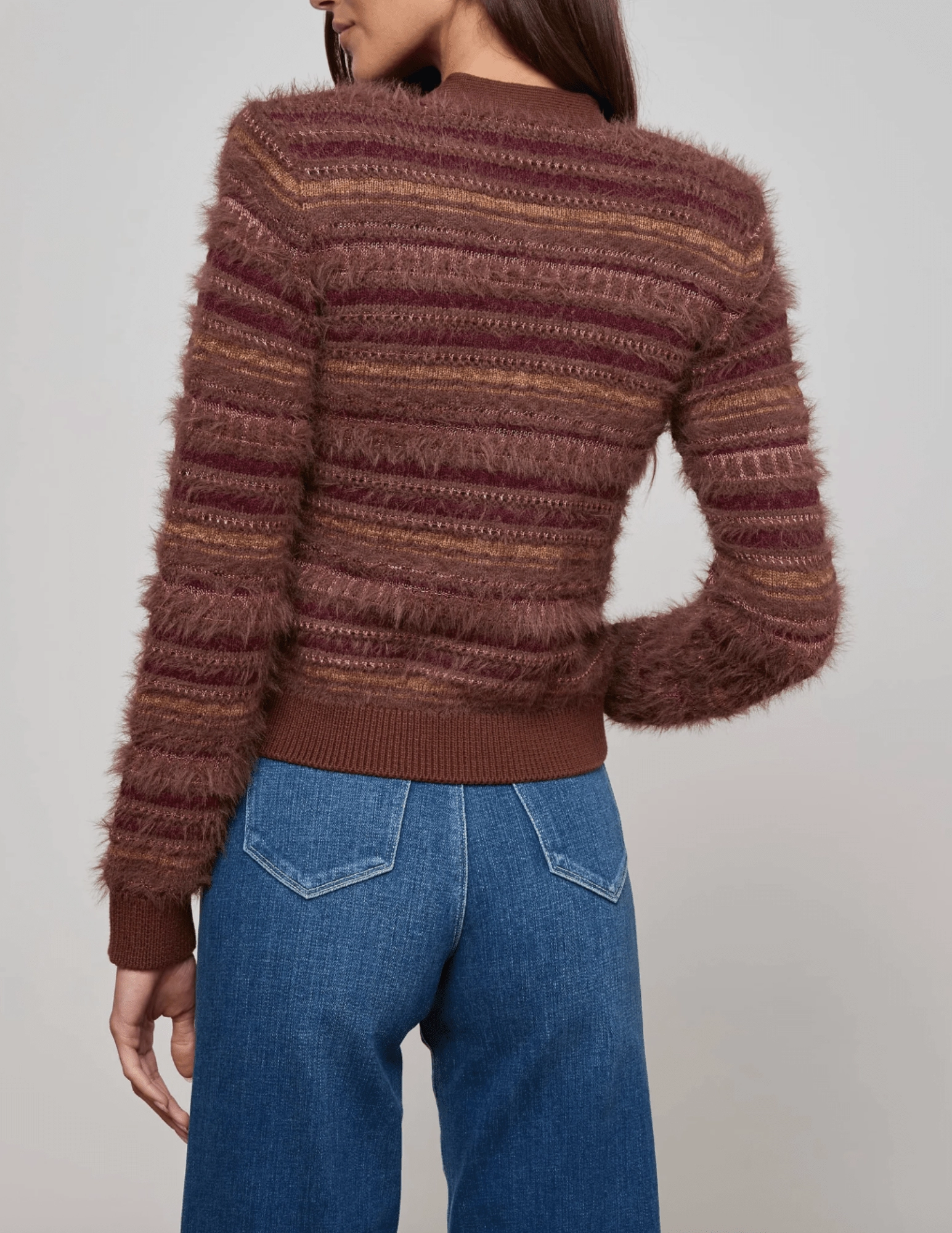 StaticResistant Material L'AGENCE Ariadne Mixed Stitch Cardigan