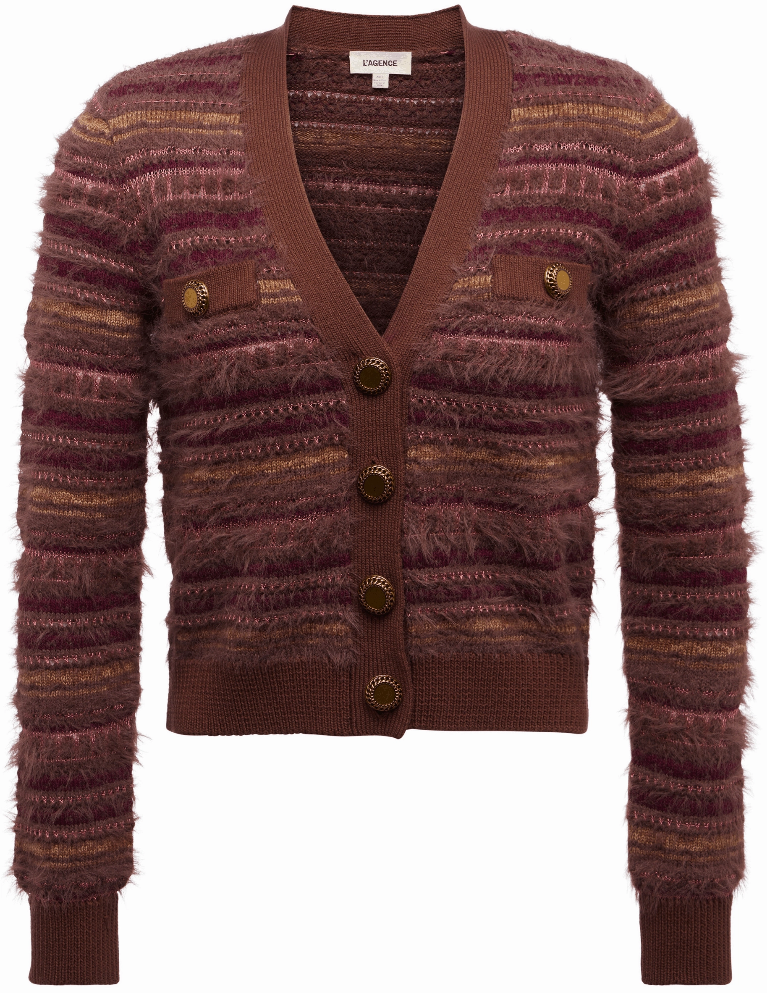 Breath Friendly Roll-up style L'AGENCE Ariadne Mixed Stitch Cardigan