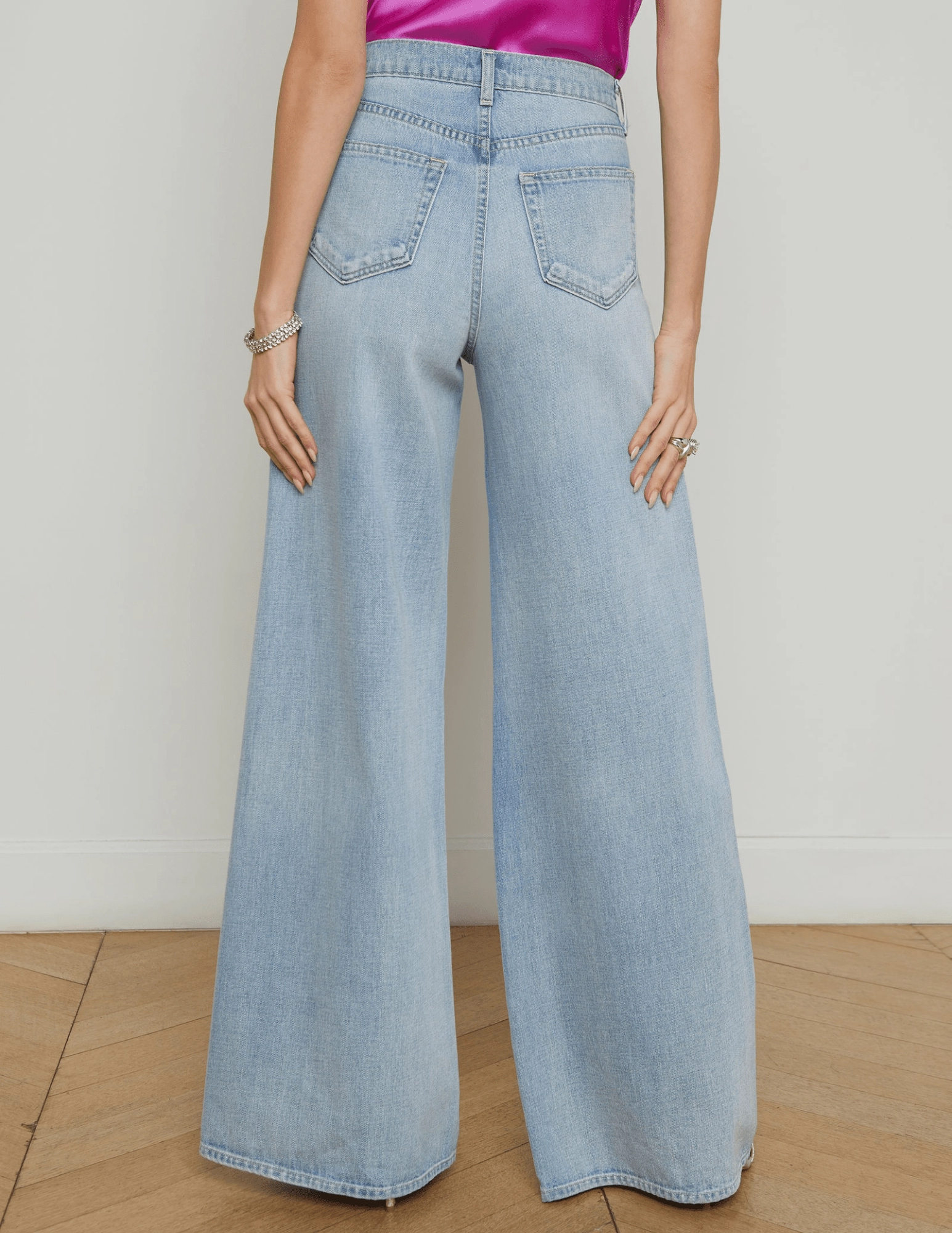 L??AGENCE Beau T-Seam Wide Leg Jeans in Fontana Fashion Comfort Wear EcoFriendlyMaterial