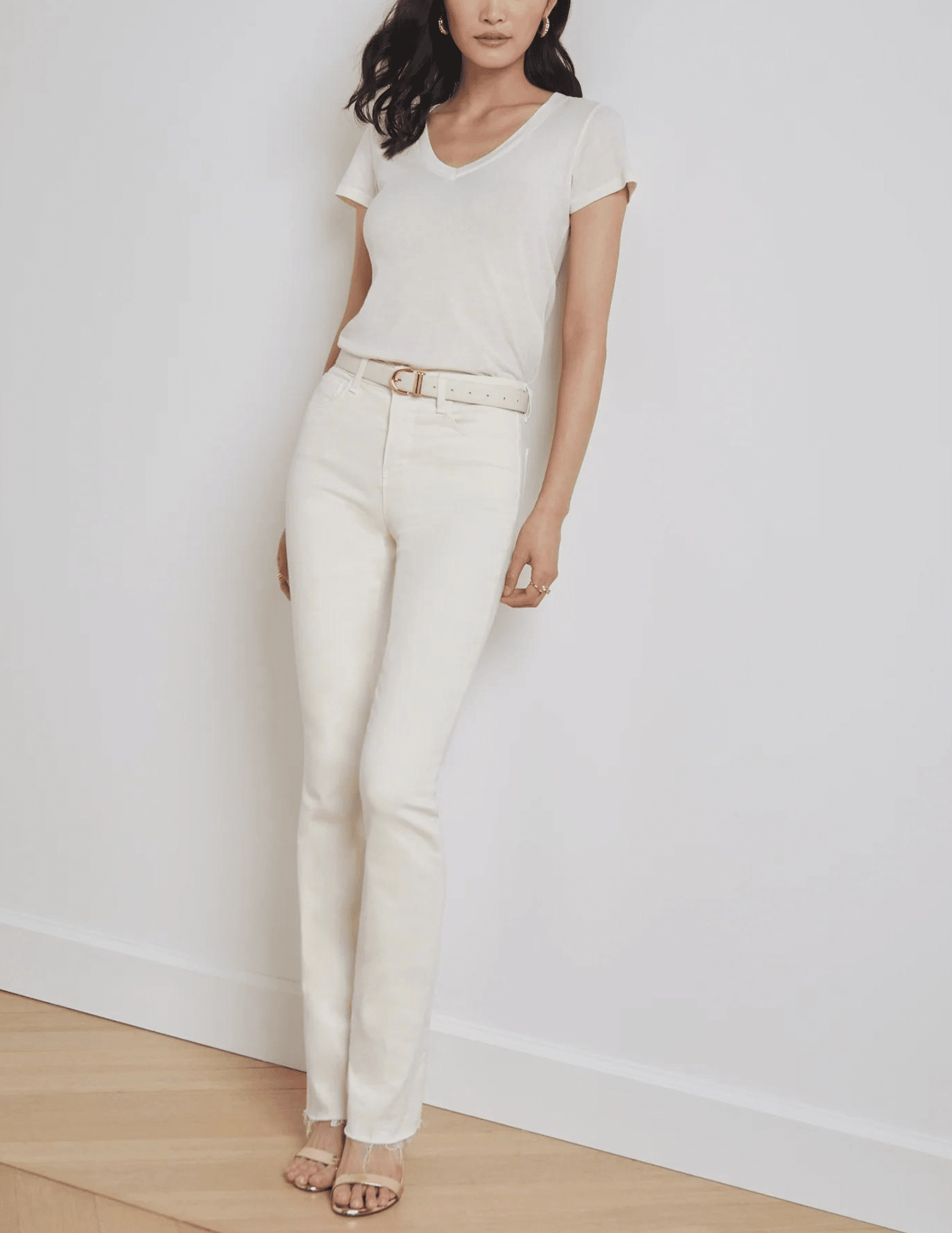 L'Agence Becca V-Neck Tee Fashion-Forward Fit Kids playfulness