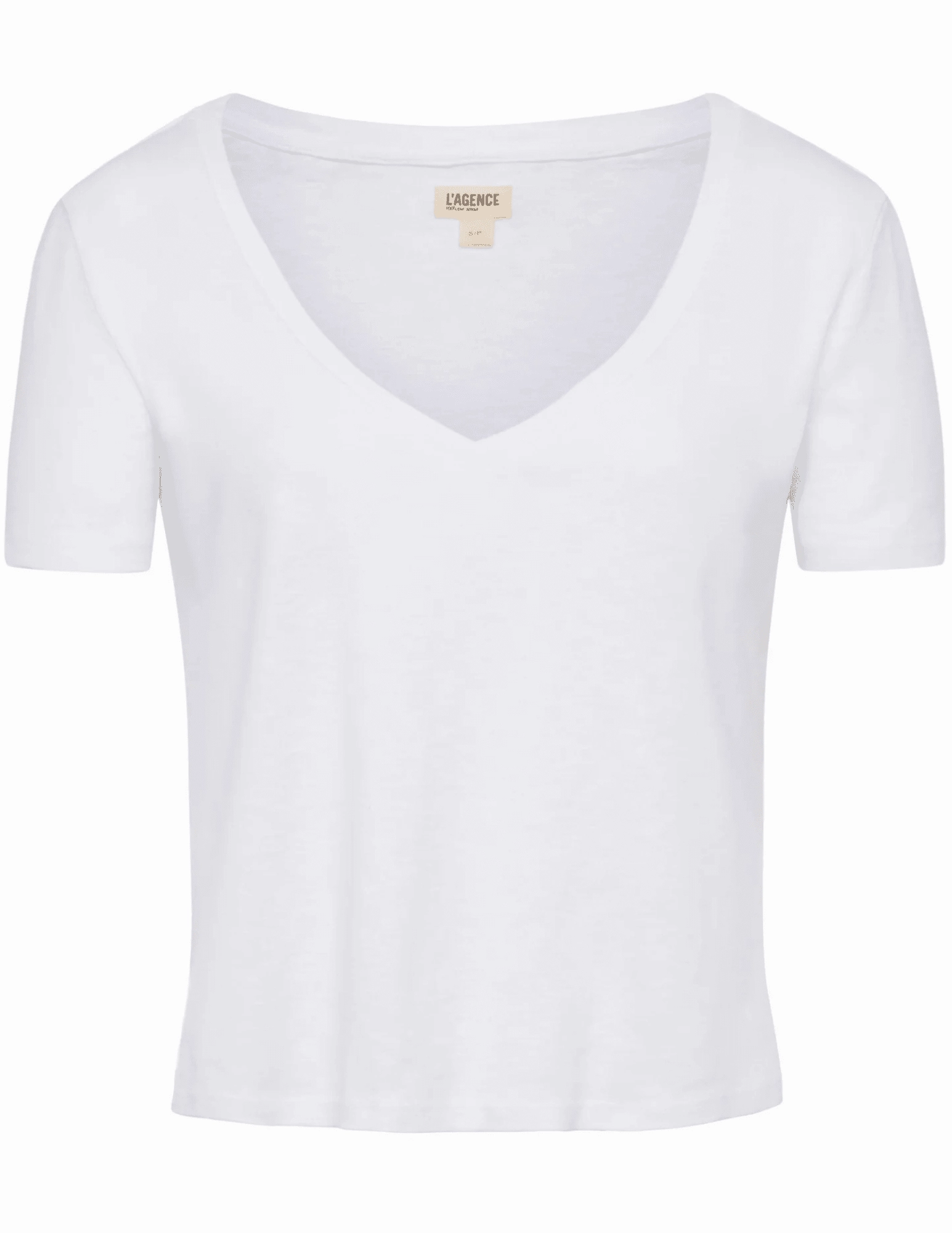 EasyCareFabric L'AGENCE Carly Short Sleeve V-Neck Tee