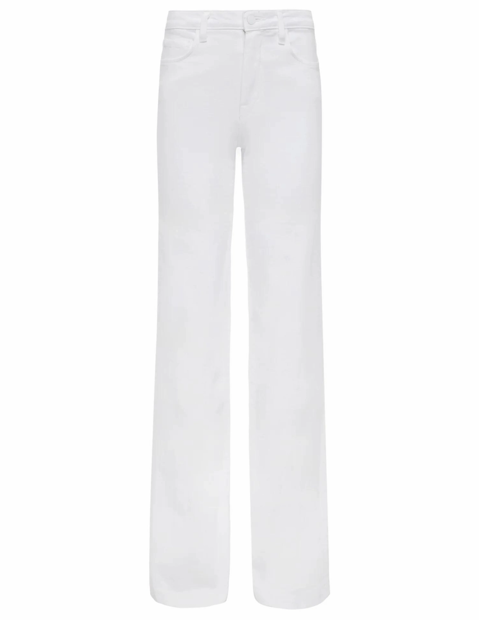 Cozy Layer Comfort for All L'Agence Clayton High Rise Wide Leg Jean In Blanc In Blanc