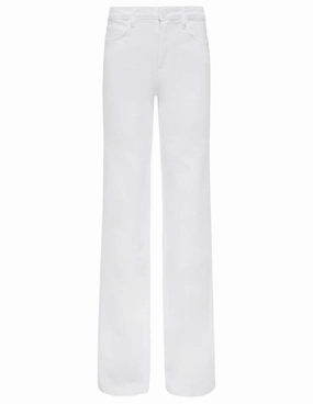 L'Agence Clayton High Rise Wide Leg Jean In Blanc In Blanc Sunny Vibes Office Wear Multi Pocket Utility