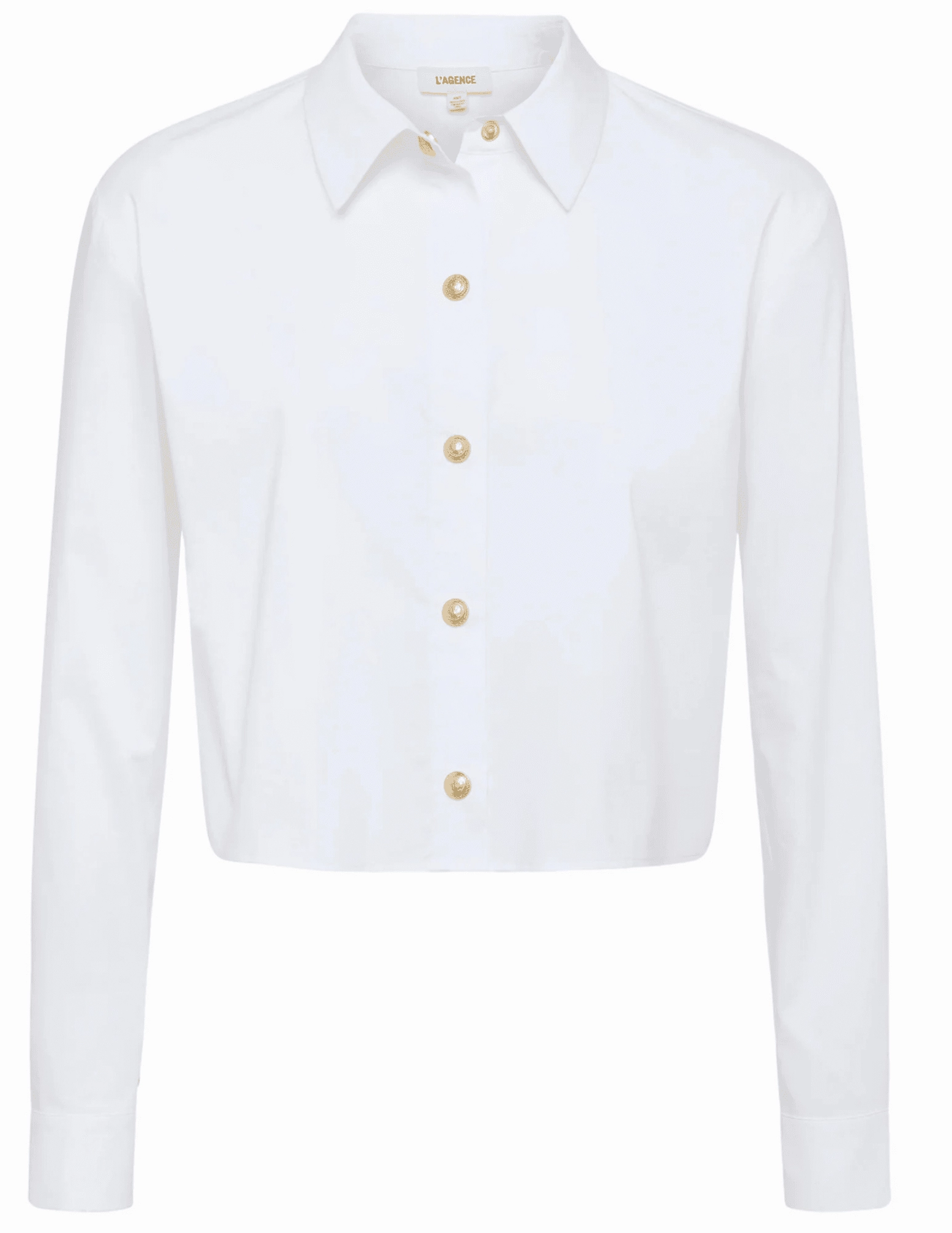 UV protection coating AntiPillTreatment L'Agence Cosette Cropped High Low Blouse