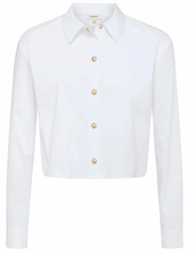 Pull-on style L'Agence Cosette Cropped High Low Blouse