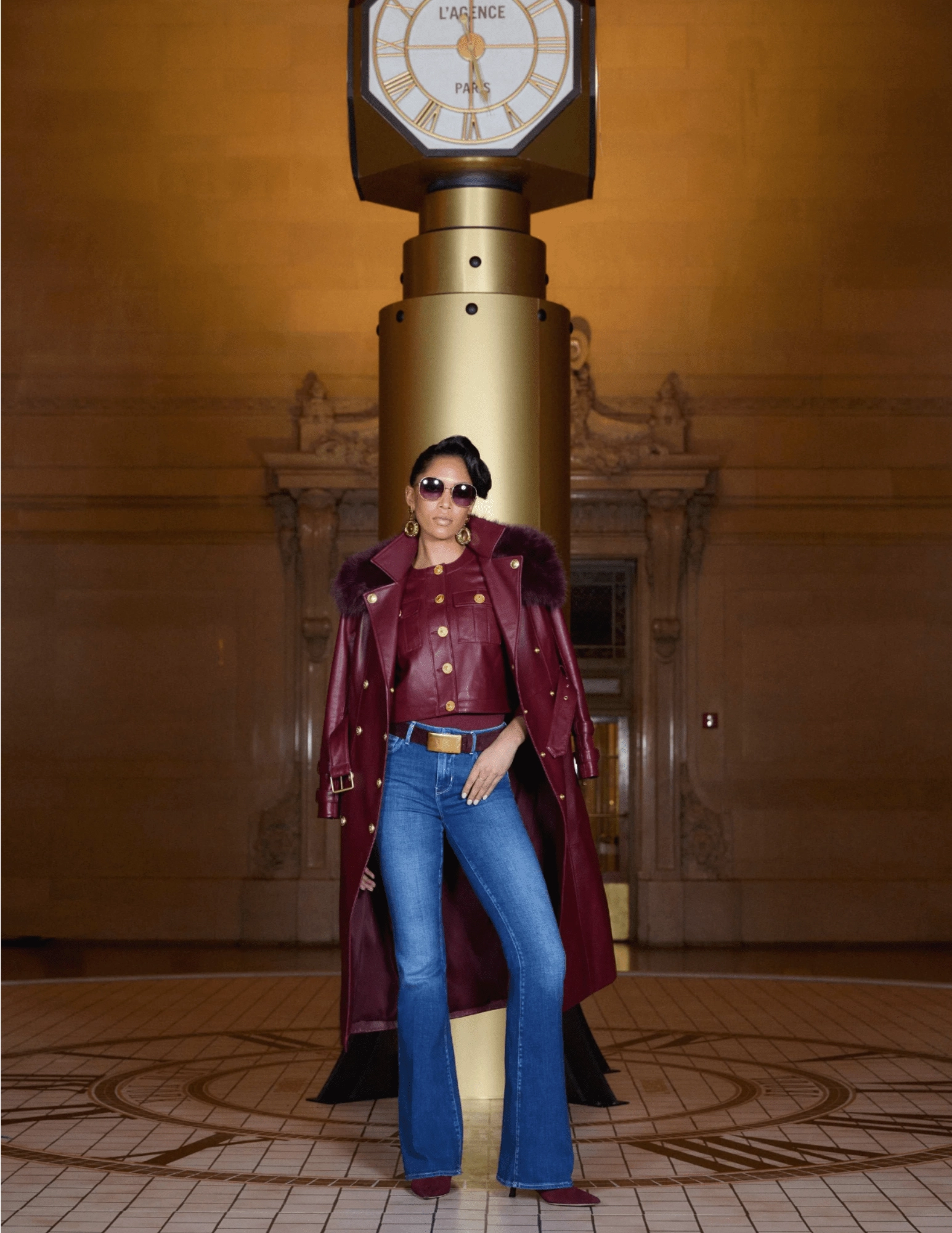 L'AGENCE Deidra Collarless Leather Jacket MoistureWicking Technology Quick Dry Coating