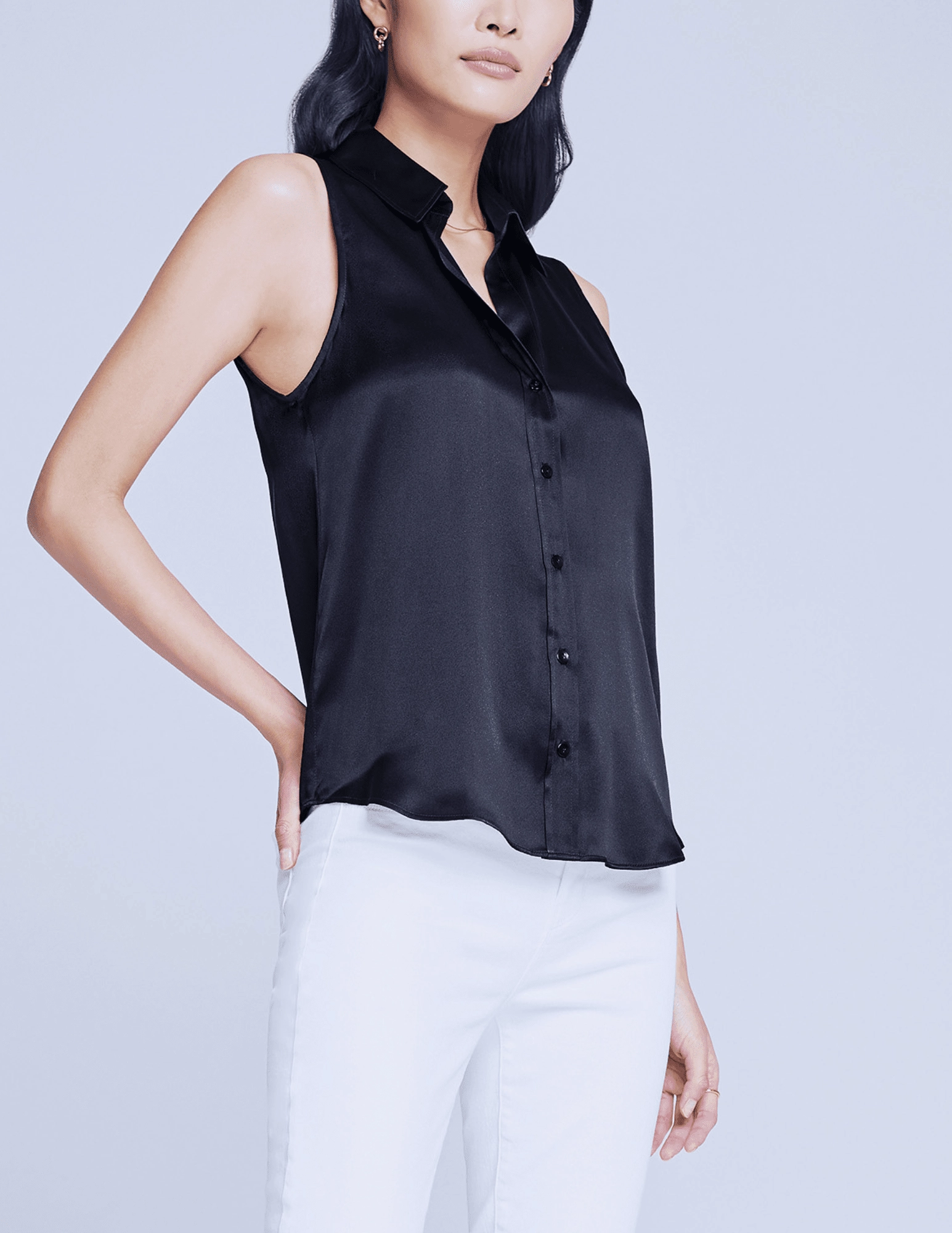 L'Agence Emmy Sleeveless Blouse Relaxed Comfort Wear