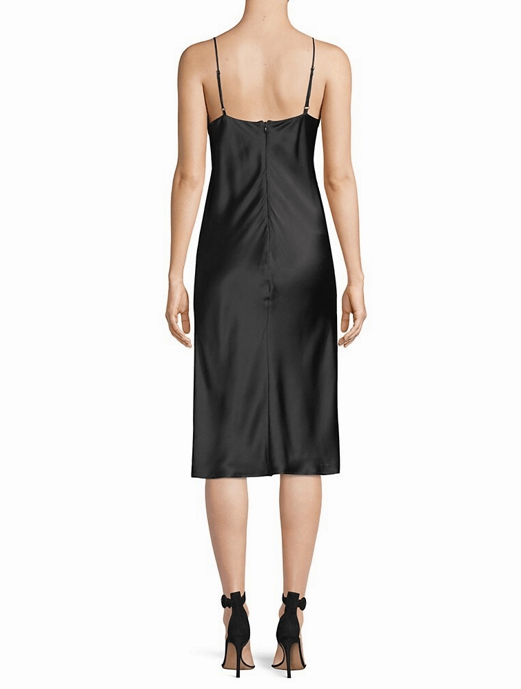 WindproofLayer Fashion-Forward L'Agence Jodie V-Neck Slip Dress