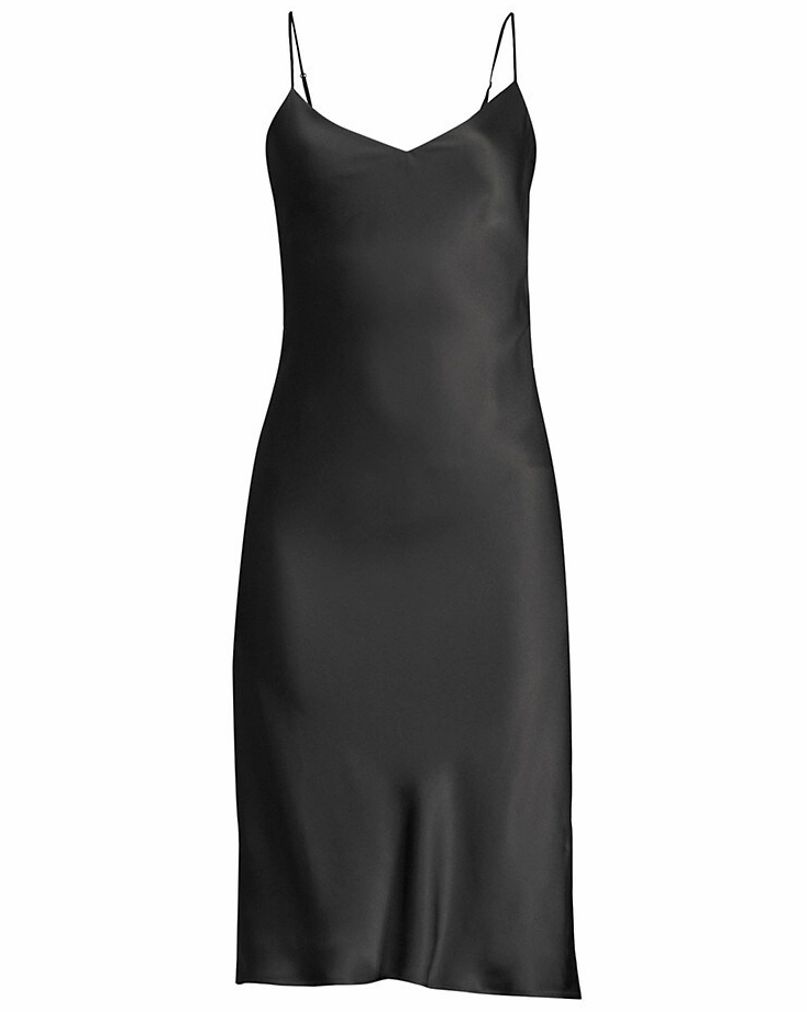 L'Agence Jodie V-Neck Slip Dress Sophisticated Charm Casual weekend dress