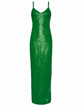 Ultra Soft Blend Tear Resistant Weave L'AGENCE Karma Sleeveless Sequin Maxi Dress