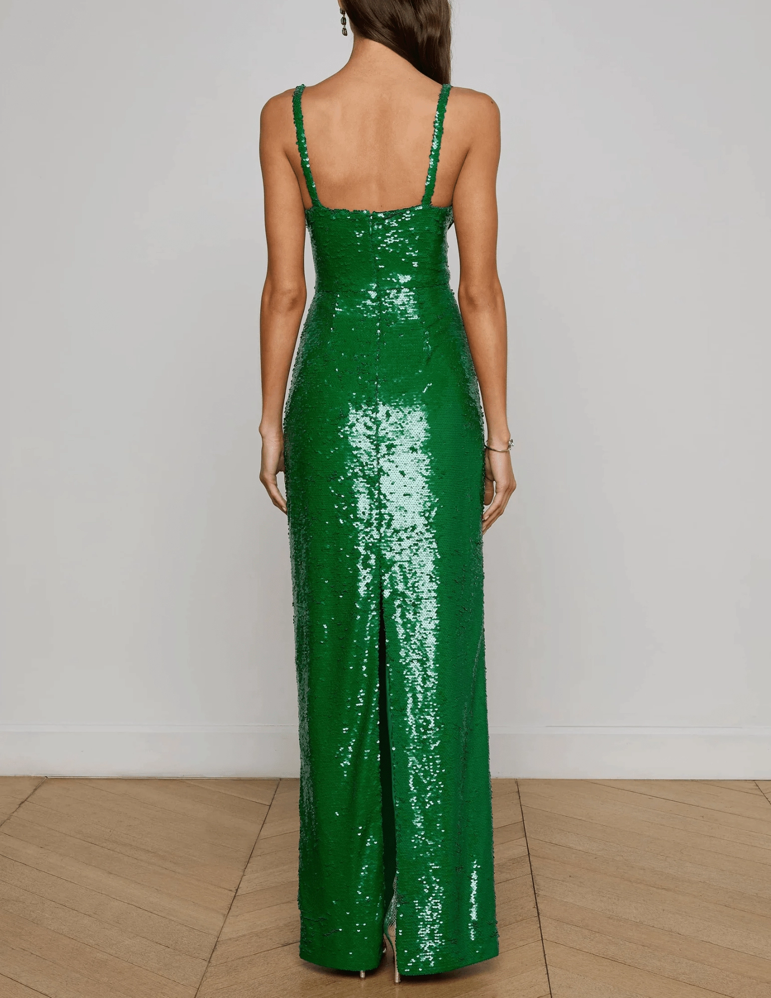 LowProfileStitching L'AGENCE Karma Sleeveless Sequin Maxi Dress