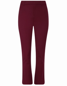 L'AGENCE Ketra Cropped Bootcut Trouser Black Cherry Trendy Style