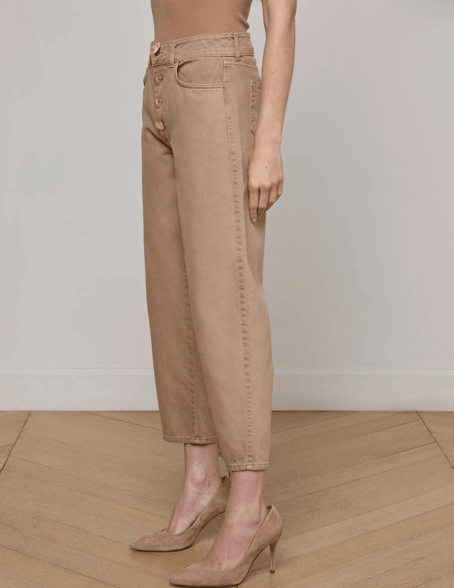 Modern Style Comfortable Fashion L??AGENCE Liora High Rise Cropped Jeans in Dark Cappuccino