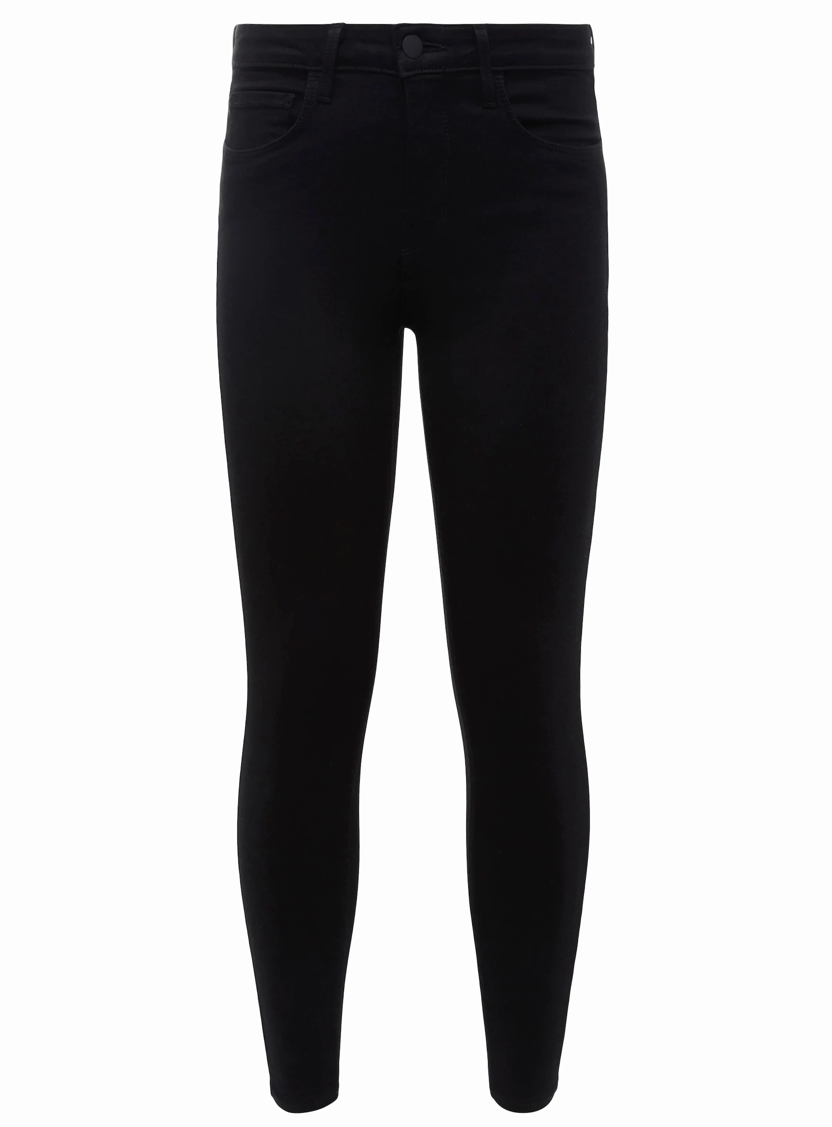 L'Agence Margot High Rise Skinny Jean In Noir Flattering Cut