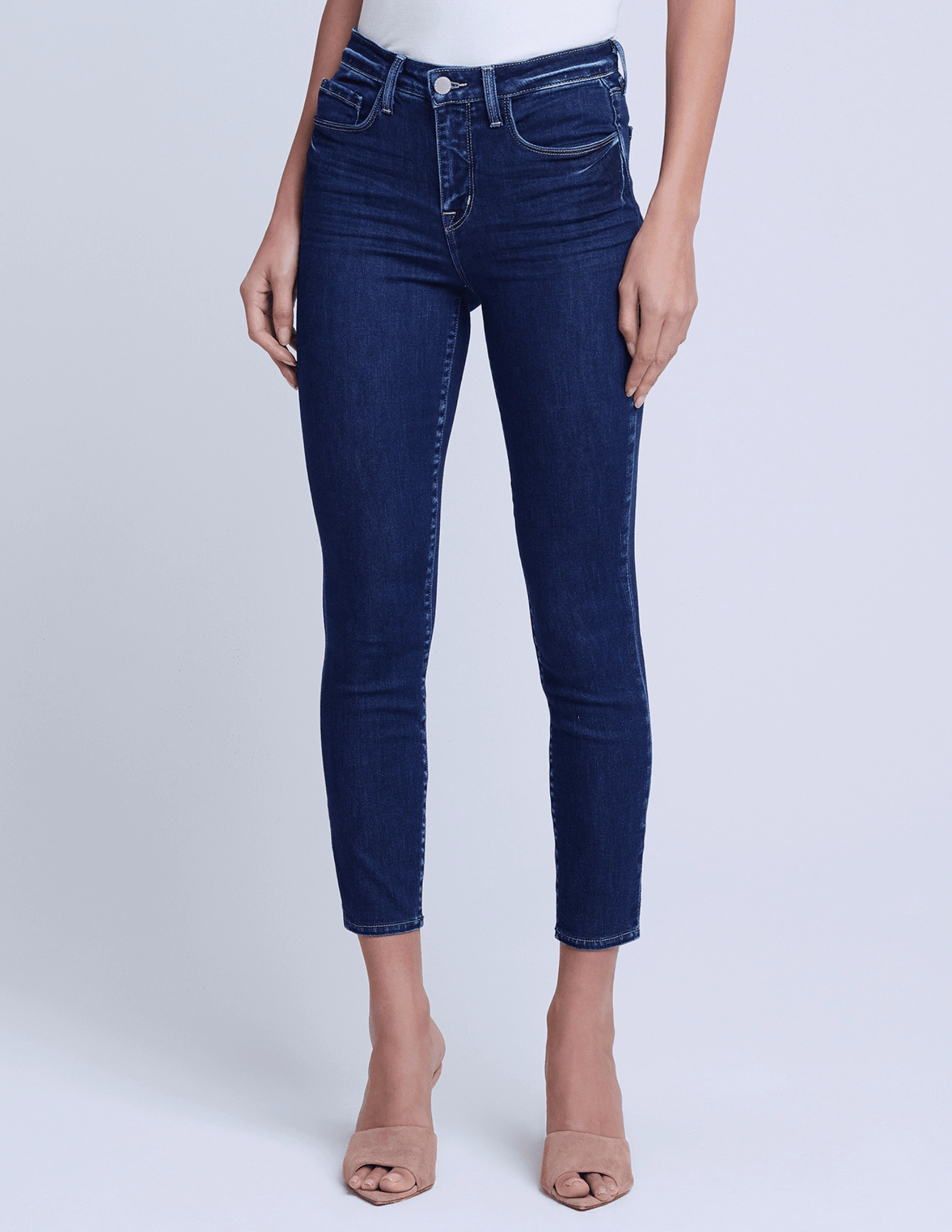 Layered Panel Design Casual Comfort Look L??AGENCE Margot High Rise Skinny Jeans In 4am