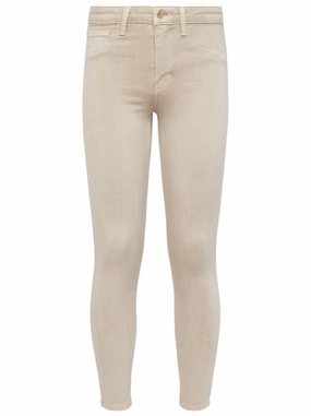 Classic Wear Textured L'AGENCE Margot High Rise Skinny Jeans In Biscuit