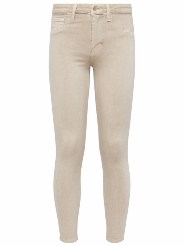 Classic Wear Textured L'AGENCE Margot High Rise Skinny Jeans In Biscuit