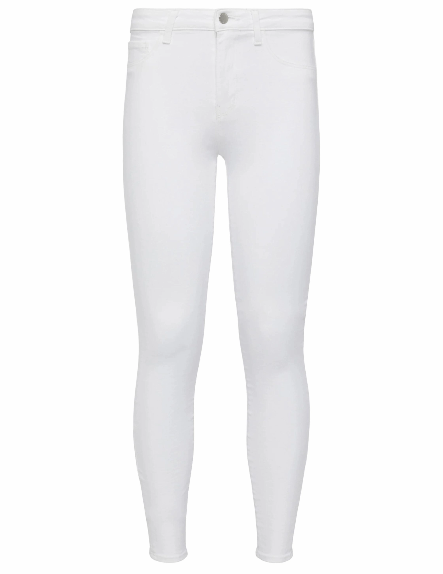 Luxury Minimalist Neutral Casual L'AGENCE Marguerite High Rise Jeans In White