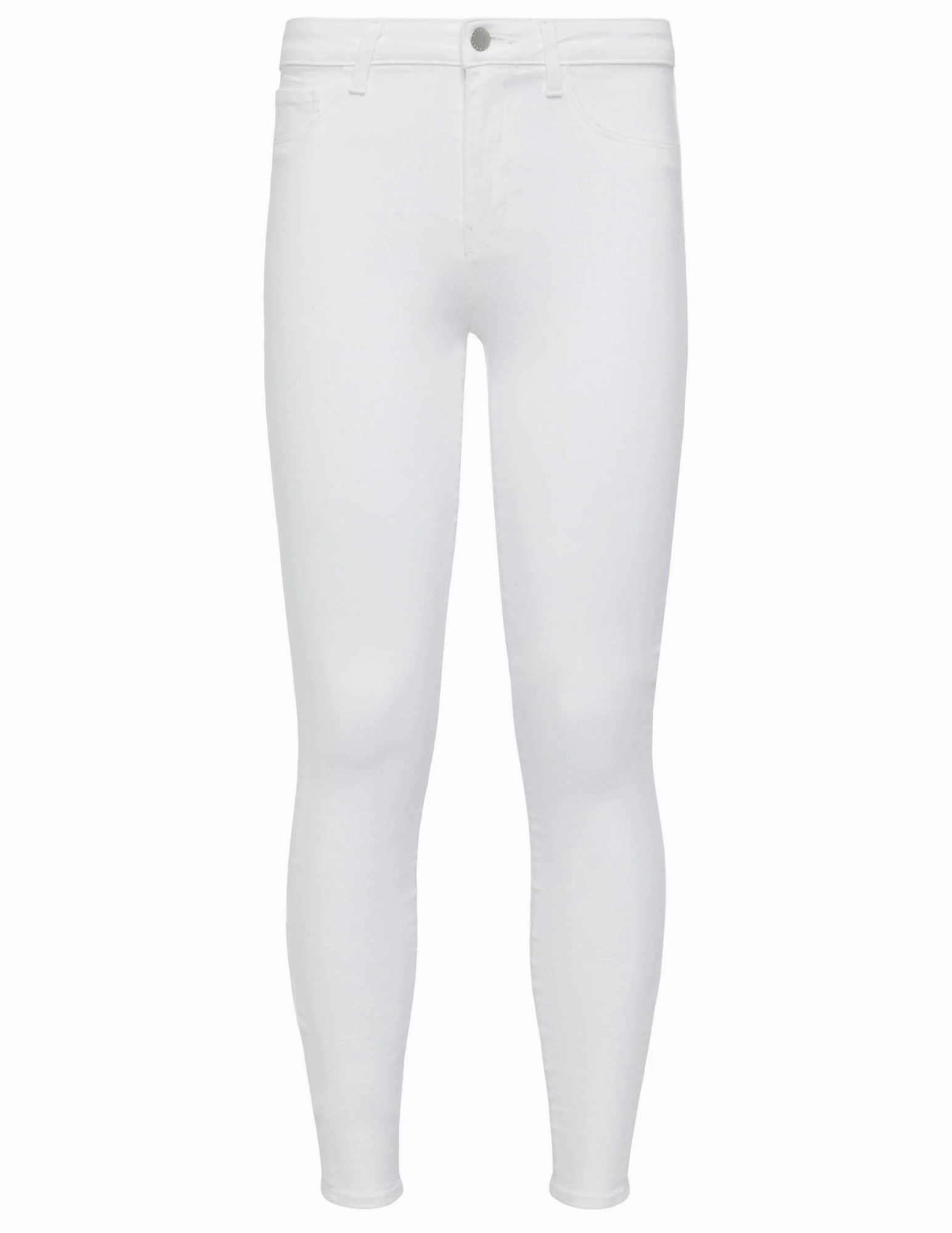 L'AGENCE Marguerite High Rise Jeans In White Low Bulk Material Structured Hemline