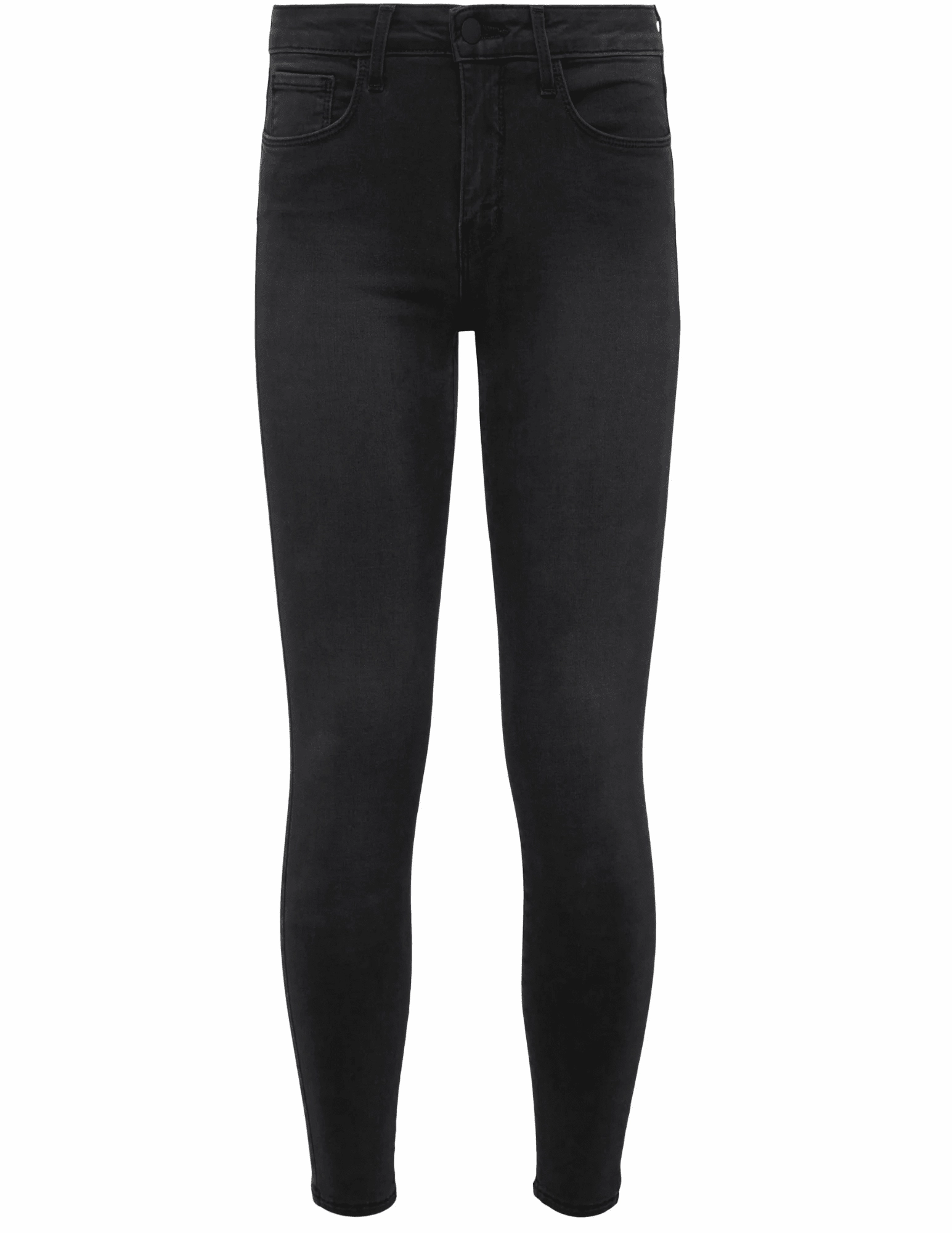 Comfort Fit MachineWashable L'AGENCE Marguerite High Rise Skinny Jeans in Dark Graphite