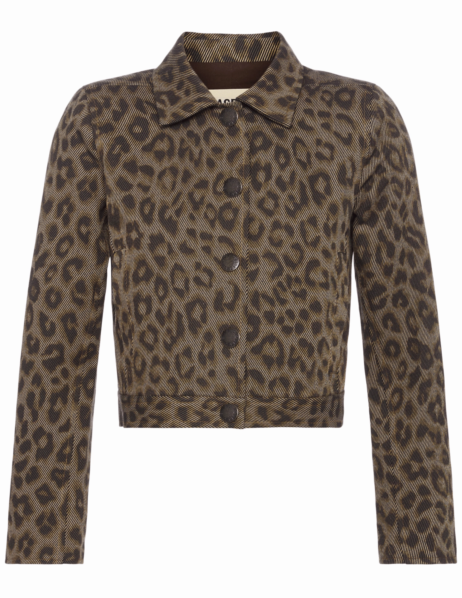 Professional Wear Convertible legs L'AGENCE Marla Cropped Cotton Jacke in Tan Multi Leopard
