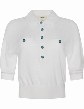 L'AGENCE Masaki Short Sleeve Sweater Comfortable Wear
