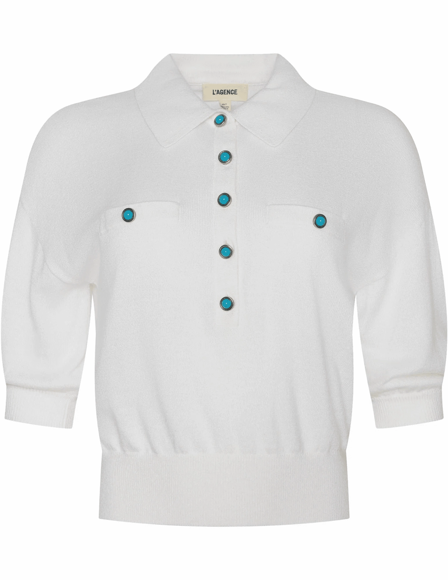 L'AGENCE Masaki Short Sleeve Sweater Comfortable Wear