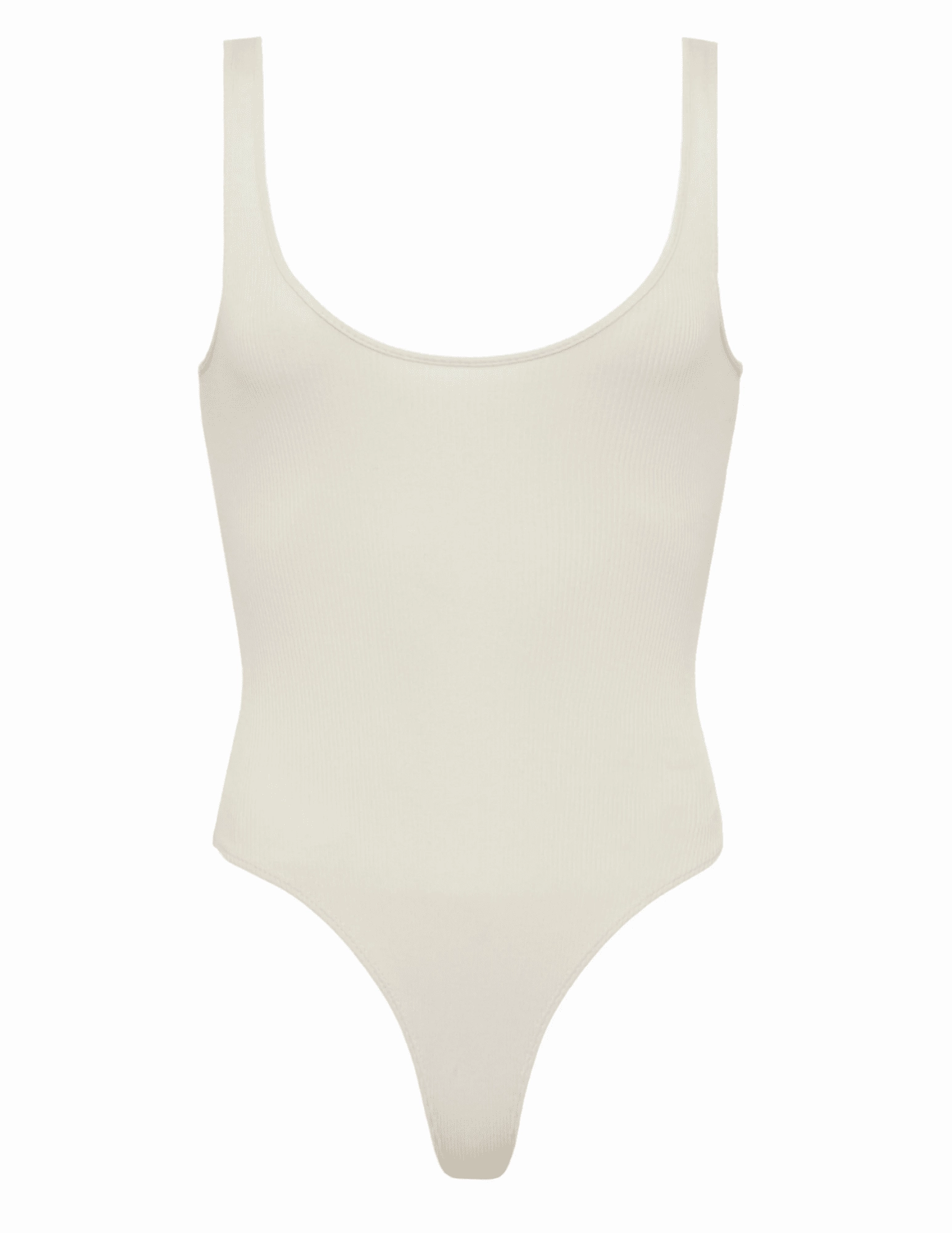 Stackable L'AGENCE Nica Scoop Neck Bodysuit in Ivory