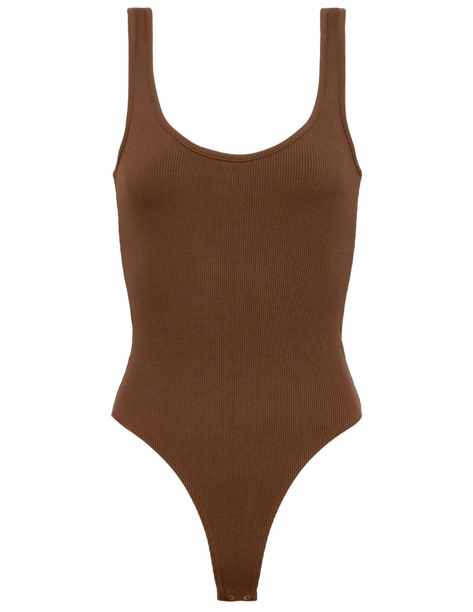NonSlip Base L'AGENCE Nica Scoop Neck Bodysuit in Sequoia Brown