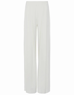 Built-in shorts L'Agence Nova Pleated Wide Leg Pant in Ivory