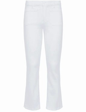 standard fit Sustainable Evening Stroll Casual L??AGENCE Noya Cropped Slim Flare Jeans in Blanc