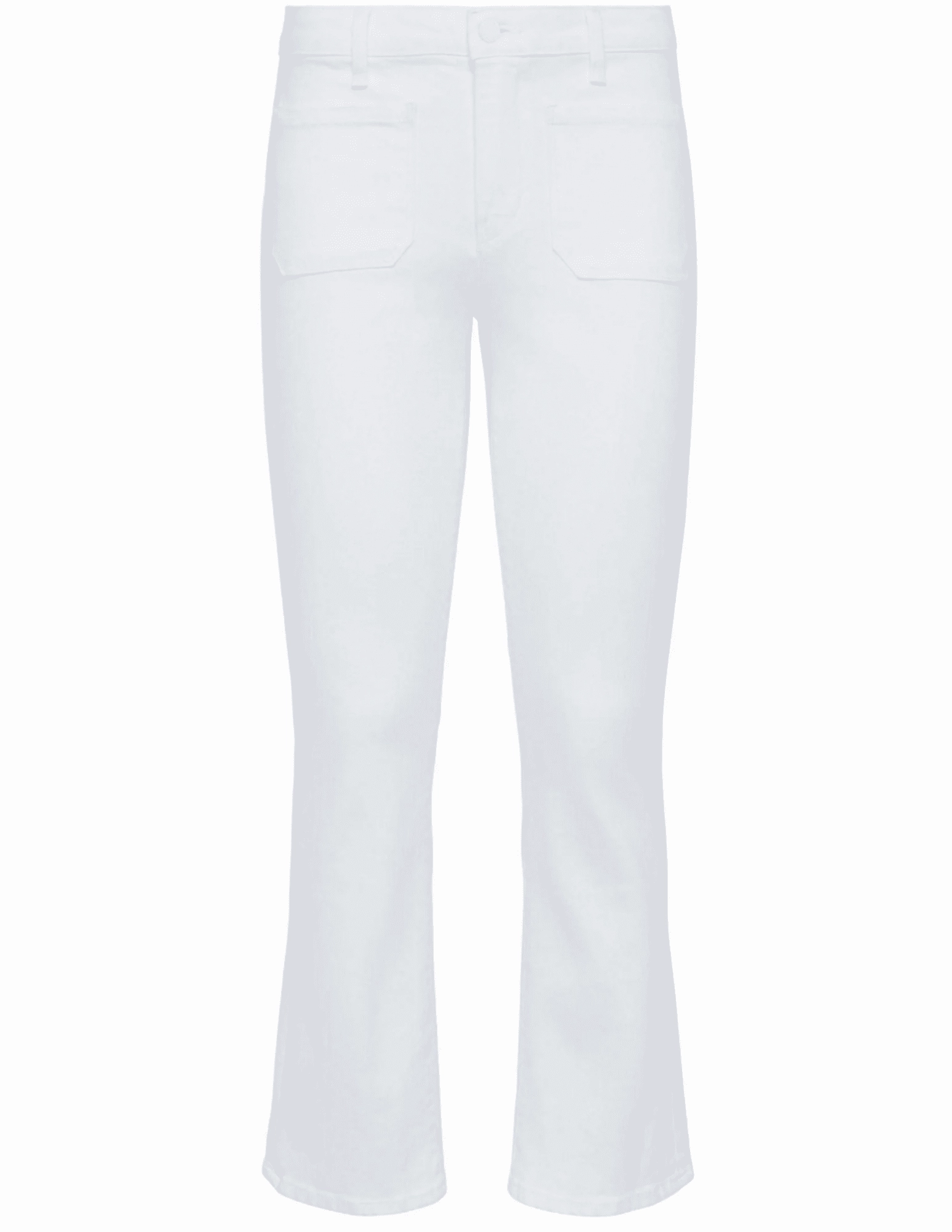 L??AGENCE Noya Cropped Slim Flare Jeans in Blanc Ripped design