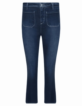 Active Ready L'Agence Noya Cropped Slim Flare Jeans in Sterling