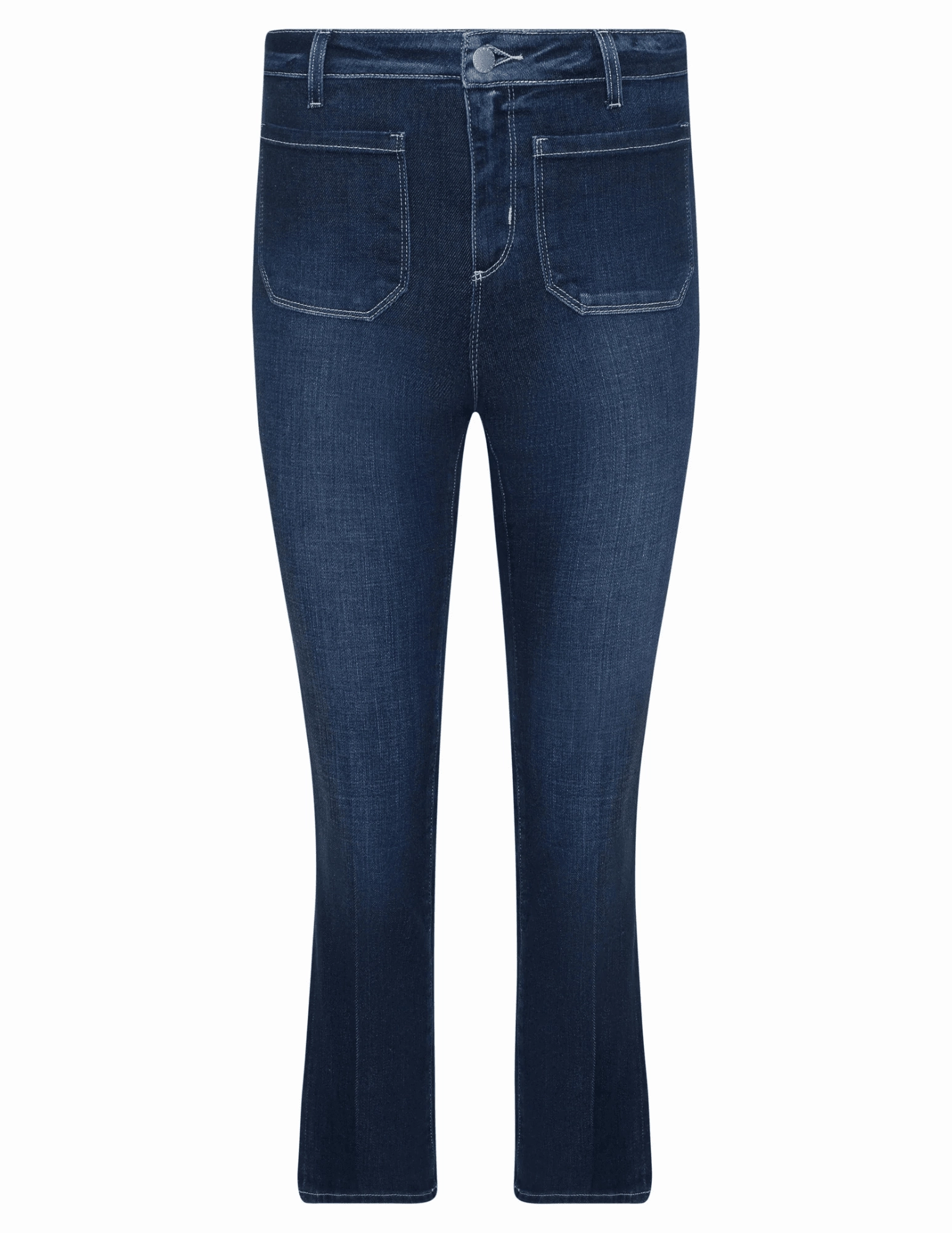 L'Agence Noya Cropped Slim Flare Jeans in Sterling Quality Staple