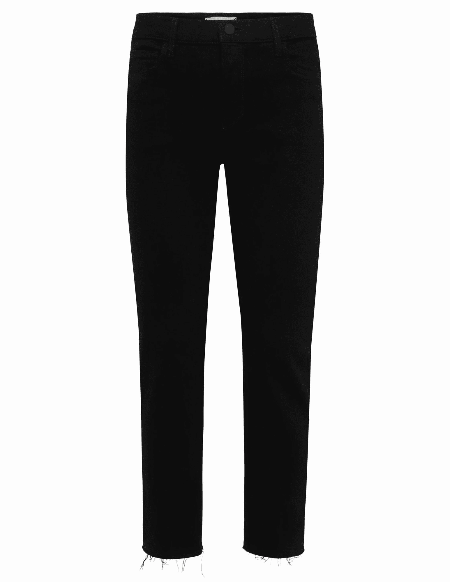 L'AGENCE Sada High Rise Cropped Slim Jeans In Black Casual Fit