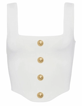 low altitude operation L'Agence Saga Square Neck Bustier Top
