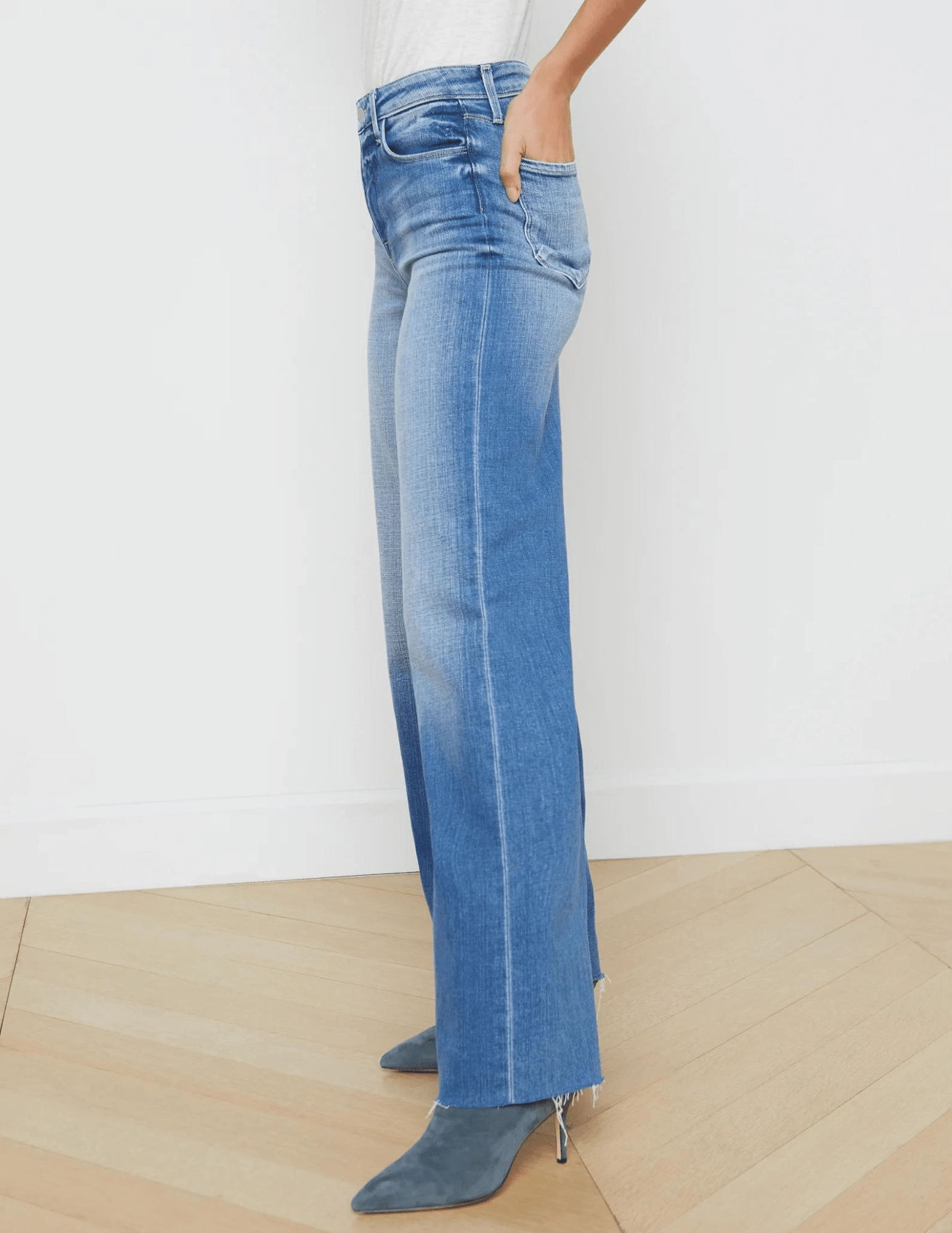 Sustainable Manufacturing Simple clothing L??AGENCE Scottie High Rise Wide Leg Jeans In Hayward